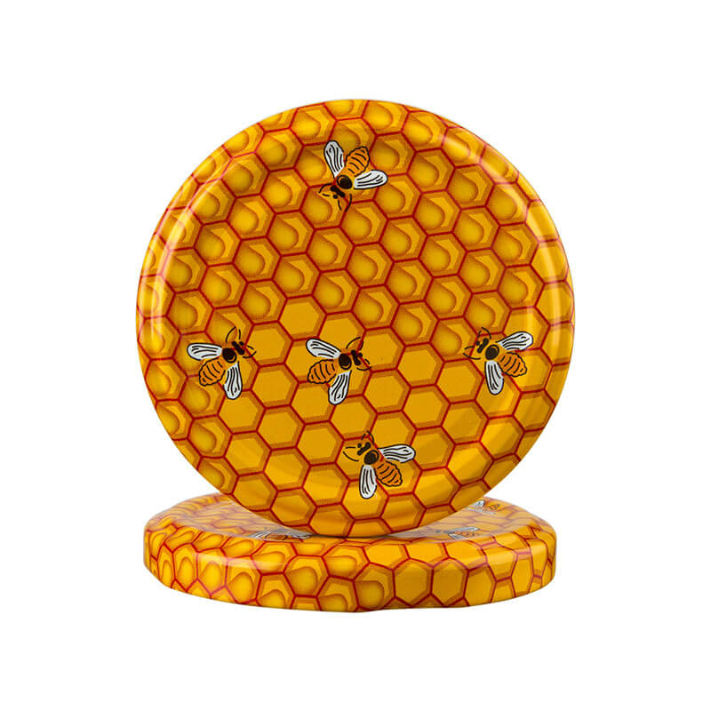 Кришка твіст офф 53 мм бджілки