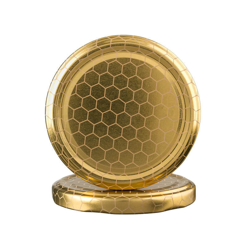 Кришка твіст офф 63 мм золоті соти