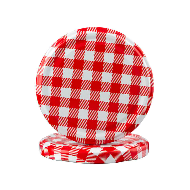 Кришка твіст офф 53 мм клітинка червона