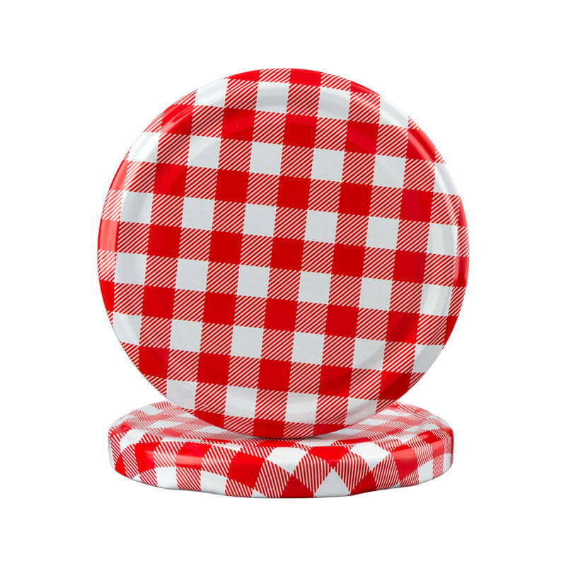 Кришка твіст офф 82 мм клітинка червона