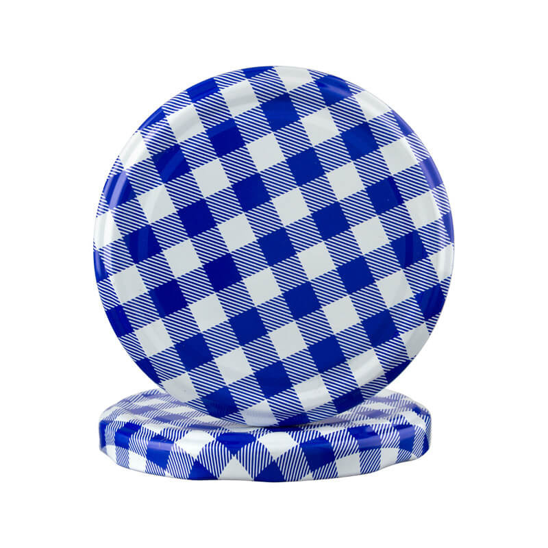 Кришка твіст офф 82 мм клітинка синя