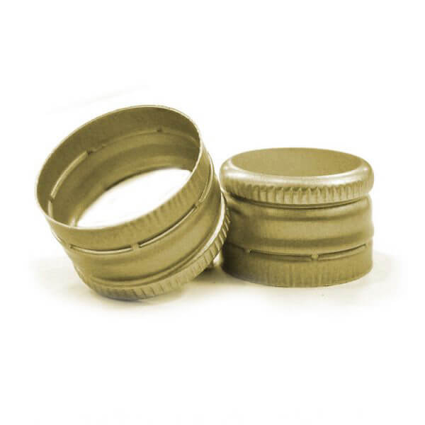 Ковпачок алюмінієвий 28 х 18 мм золотий без різьби